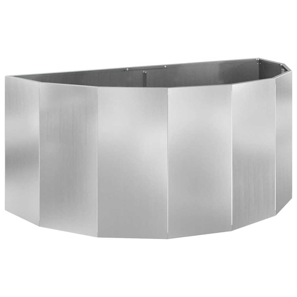 vidaXL Jardinière Argent 120 x 60 x 50 cm Acier galvanisé – 50 cm Argent