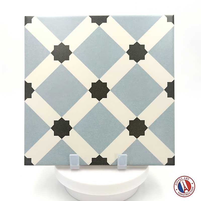 Carrelage sol / mur effet ciment 20 × 20 cm 1900 PALAU CELESTE