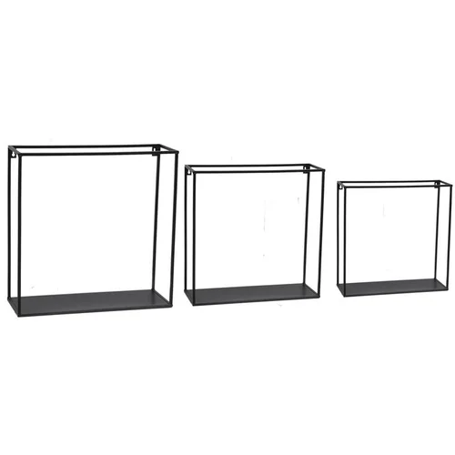 Étagère murale métallique noire moyen modèle - 40 x 15 x 40 cm