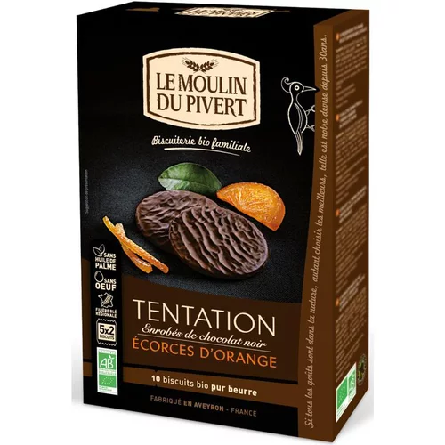 Biscuits Tentation chocolat noir et écorces d'orange 130g