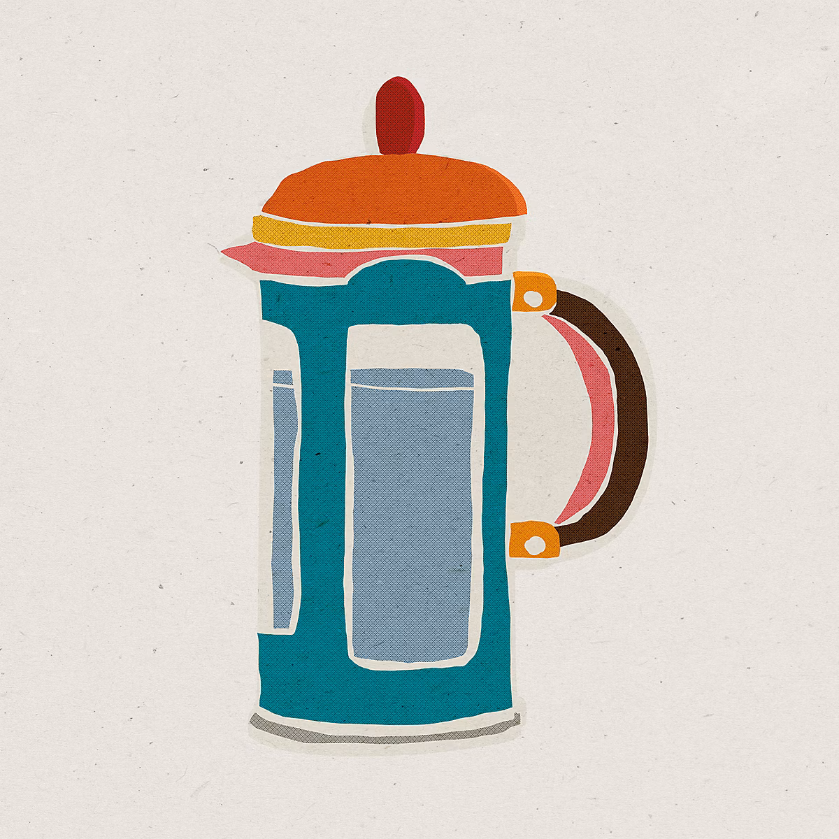 Décoration murale et accessoires déco – Affiche cafetière multicouleurs l.30 x l.30 cm Dada Art