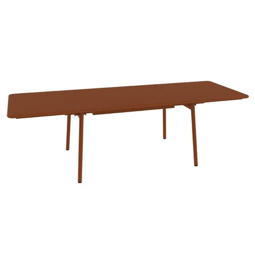 Table extensible Monceau coloris rouge en acier Fermob - 165/255 x 74 cm