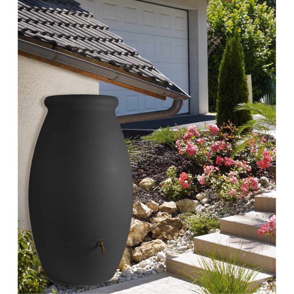 Belli Récupérateur d'eau amphore Anthracite | 1000L