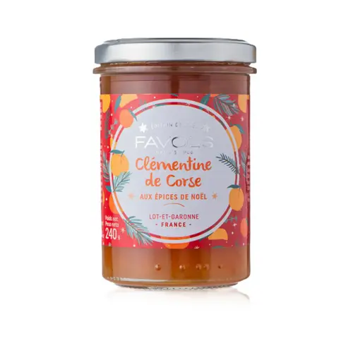 Confiture à la clémentine de Corse aux épices de Noël Favols - 240 g
