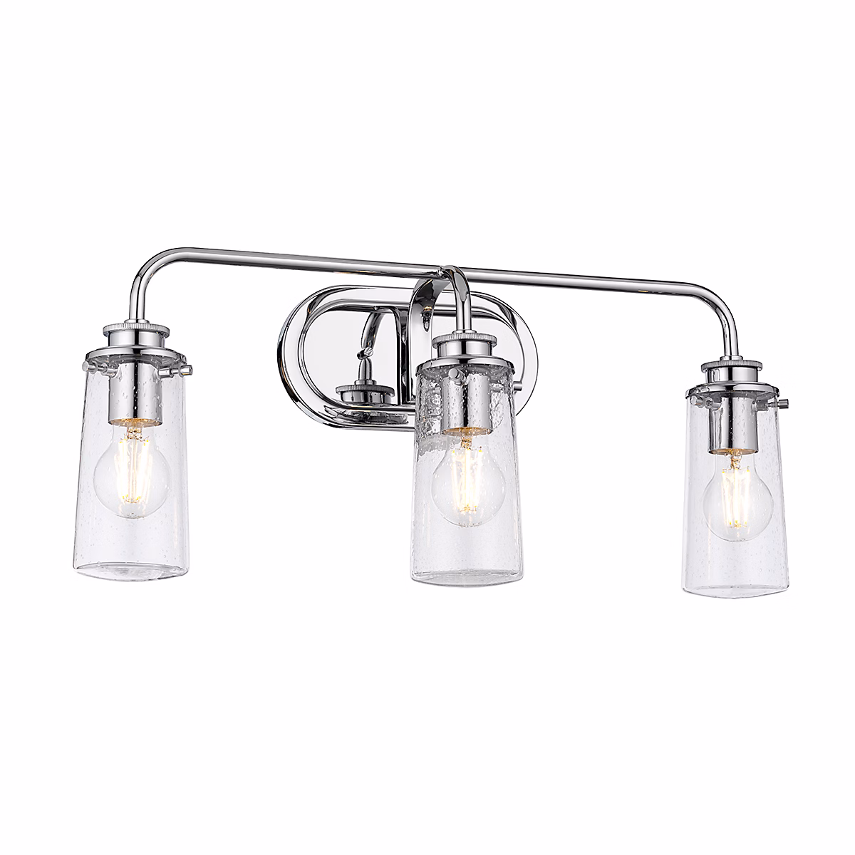 Applique murale Braelyn 3 lumières – Chrome poli