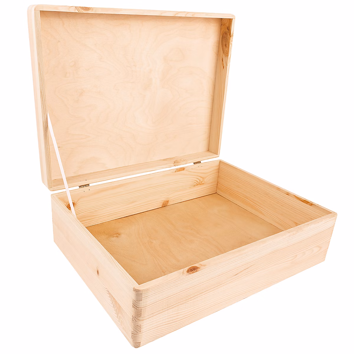 Creative Deco Boite de Rangement en Bois 40 × 30 × 14 cm (+/ | 1 cm) – Non Peint – Boîte à Souvenirs – Brut et Non Poncé