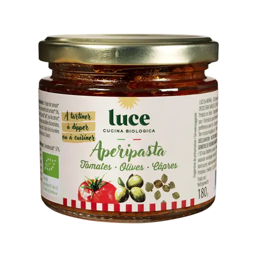 Sauce bio Apéripasta tomates olives câpres Luce - 180 g
