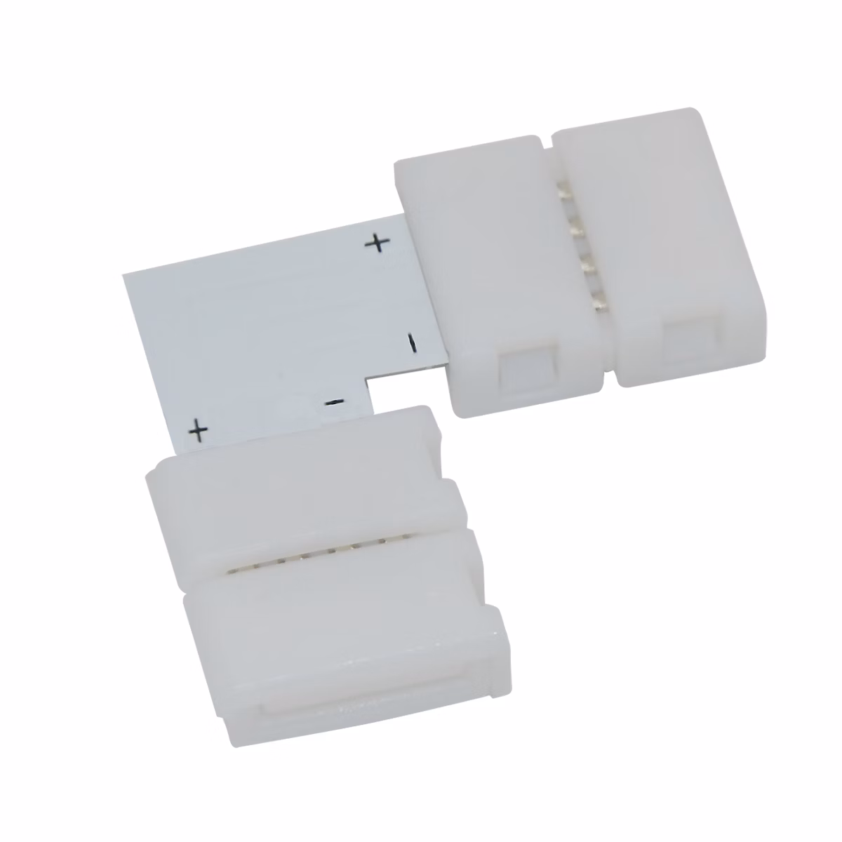 Connecteur d'angle pour ruban LED Waldeck IP20 12V L.3 | 5xl.3 – 5cm blanc mat GoodHome