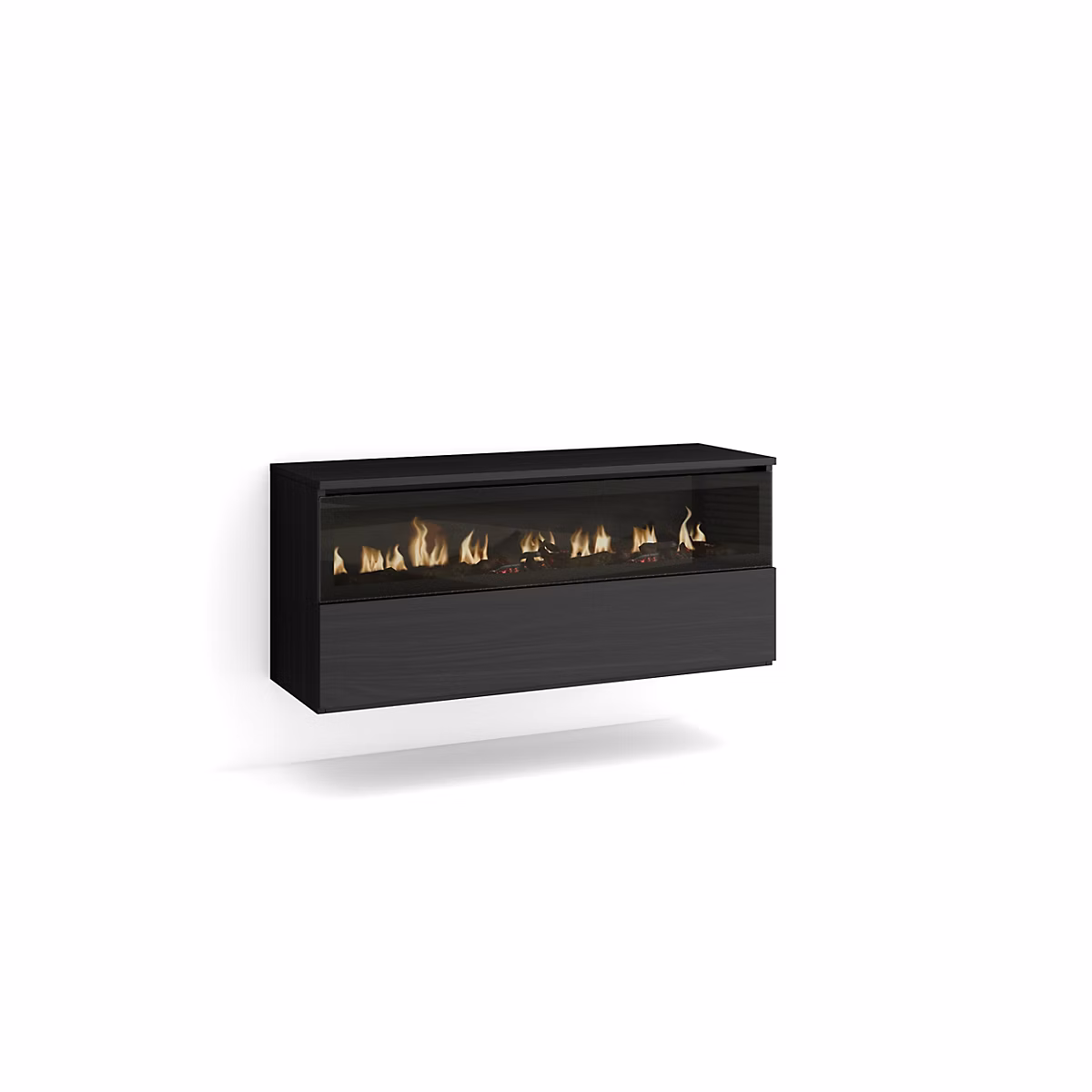 Cheminée électrique Led 102 × 35 × 45cm suspendue couleur noir