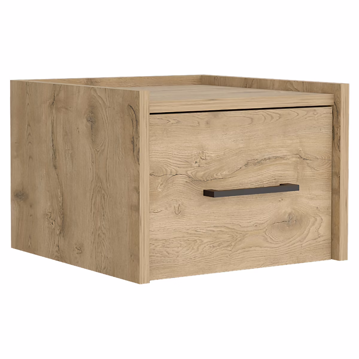 Chevet flottant Boa en mélamine avec rails métalliques – 25 cm X 35 cm X 33.5 cm , Beige