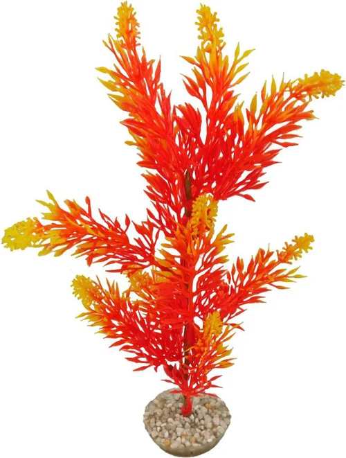Plante artificielle pour aquarium coloris jaune LABEO Élodée colorée