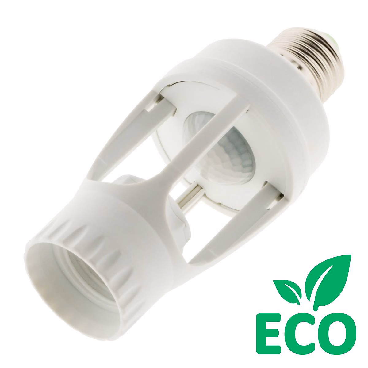 Douille E27 + détecteur intégré – Blanc, Zenitech