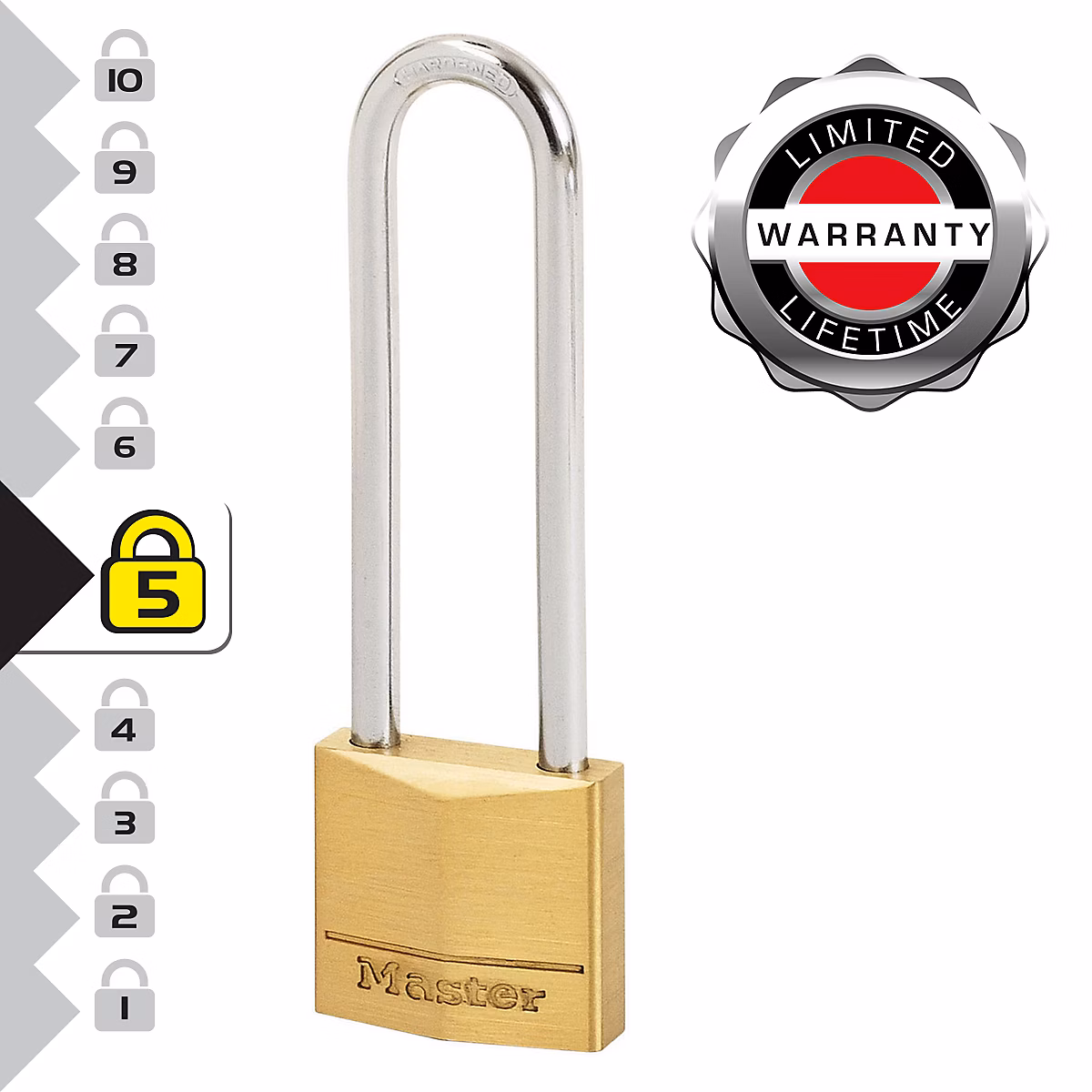 150EURDLJ Cadenas à Clé en Laiton – Doré, 10,7 × 5 × 1,4 cm