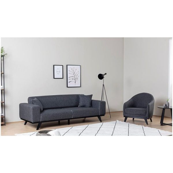 Canapé LISBON Gris 222 × 92 × 77 cm