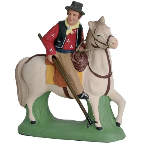 Gardian à cheval santons Escoffier - H 7 cm