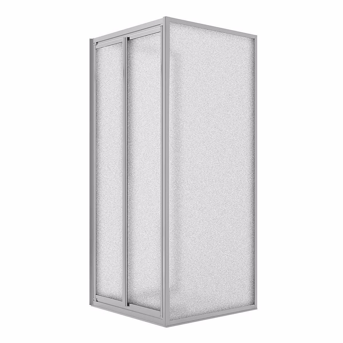 Cabine de douche 3 côtés 90 × 70 × 90CM H185 Verre Opaque 2 Fixes+Saloon 2 Pivotantes 70 mod.Clint