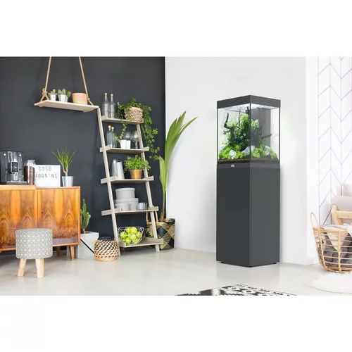 Ensemble aquarium équipé + meuble Tower 96 gris - 78L