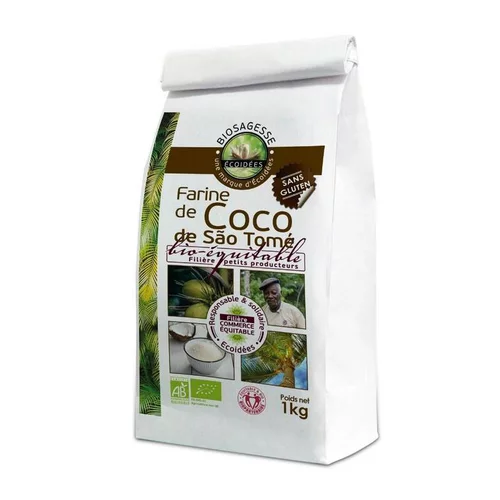 Farine de coco bio en sachet de 1 kg