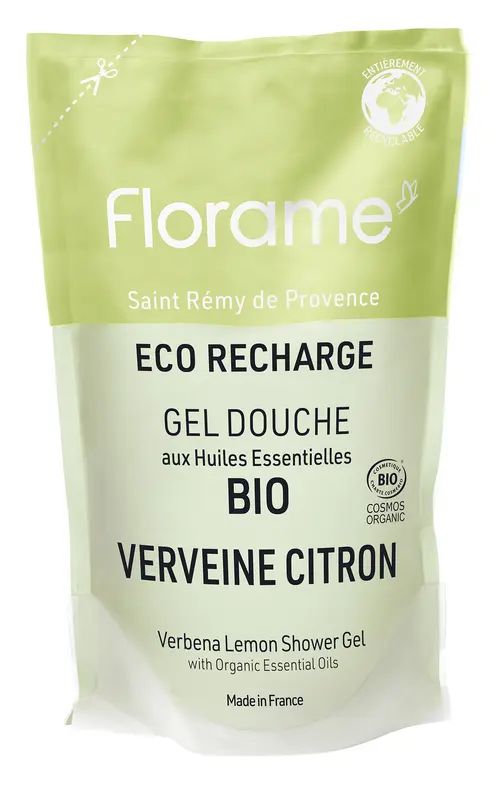 Recharge de gel douche verveine citron Florame - 700 ml