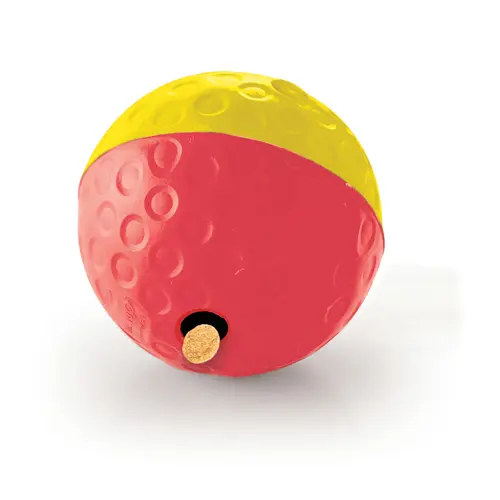 Jouet pour chien coloris rouge balle à friandises – Taille L