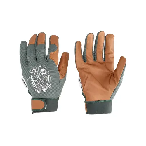 Gant Spring coloris vert kaki en maille polyester et cuir Blackfox - taille 6
