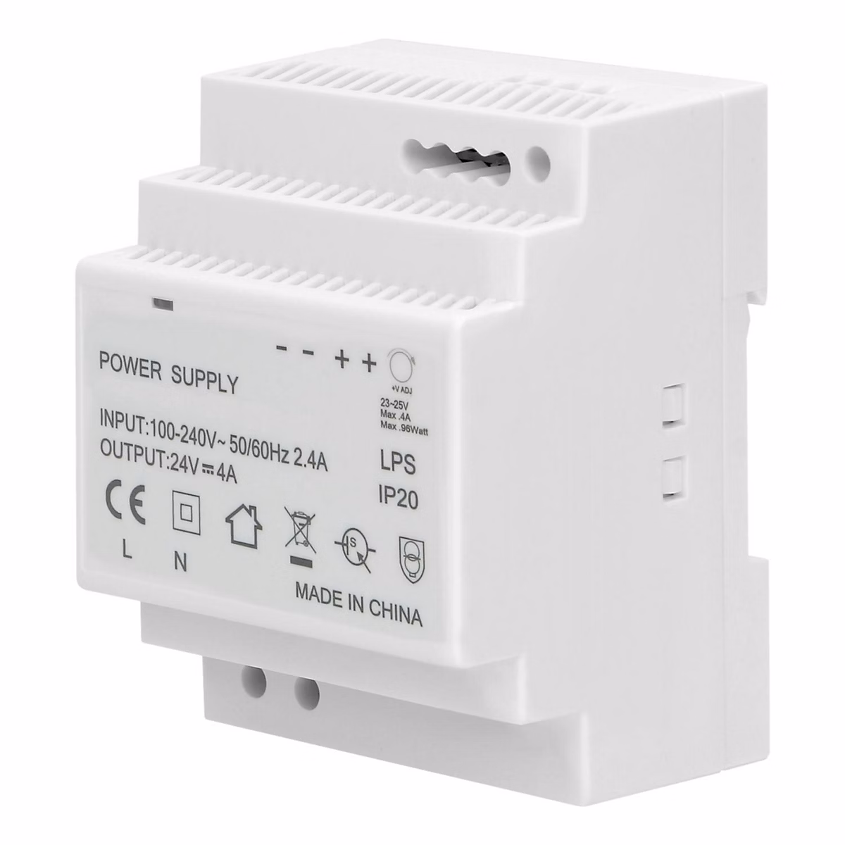 Alimentation Courant Continu 24v 4a 100w – 4 Modules, Transformateur 220v, 24v Cc
