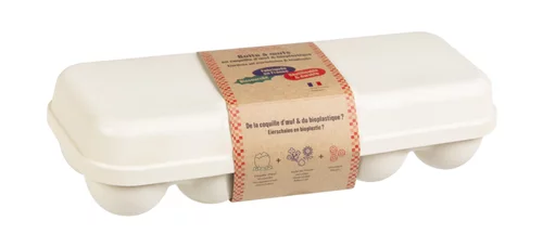 Boîte de 10 oeufs Coquille Naturel coloris beige Ah Table ! - 120 g