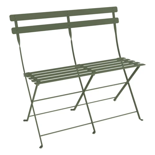 Banquette bistro 2 places coloris vert en acier Fermob - 88 x 29 cm