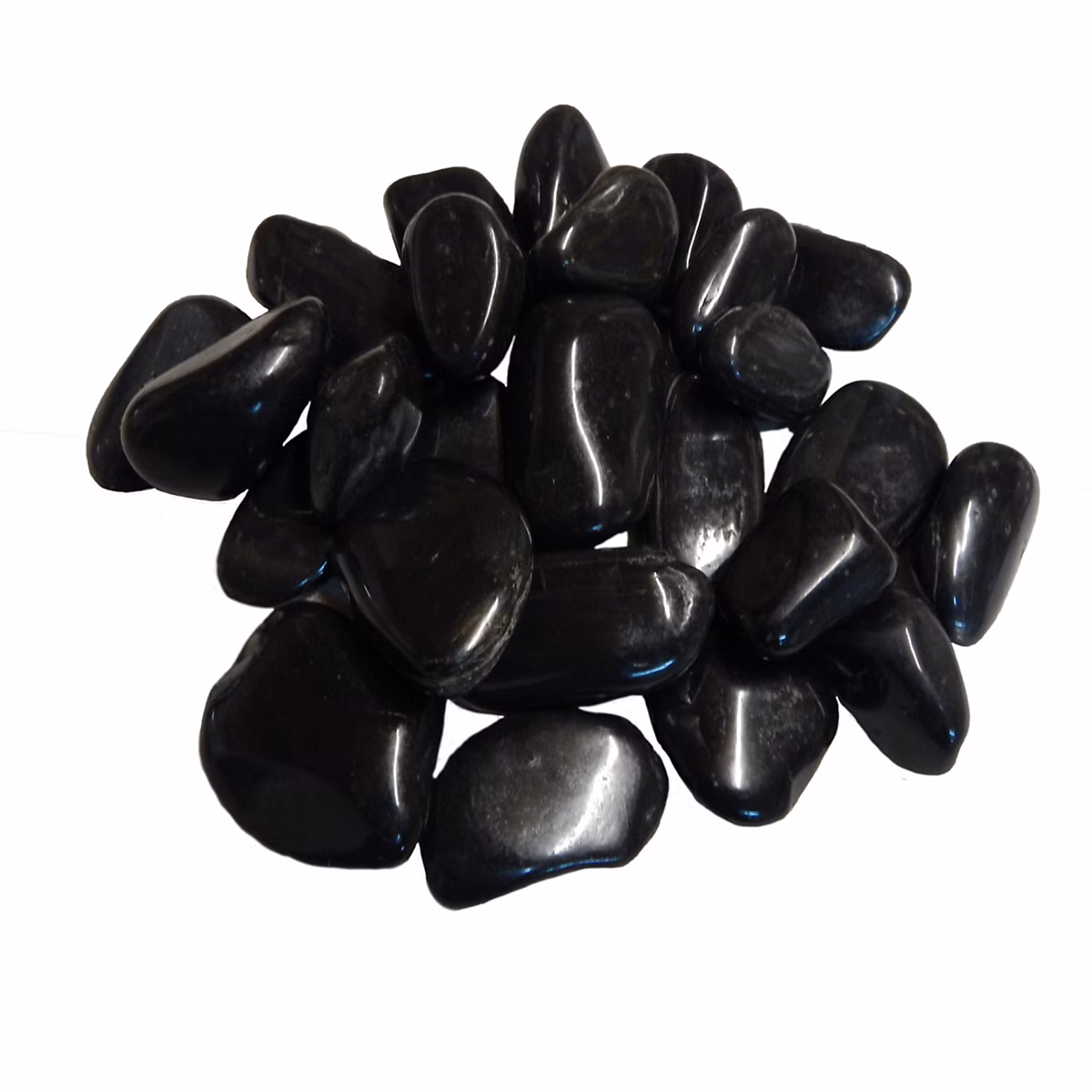 140 kg galets polis | gravier brillant – galets de rivière – noir Aquagart