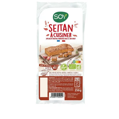 Seitan viande végétale à cuisiner Soy - 250 g