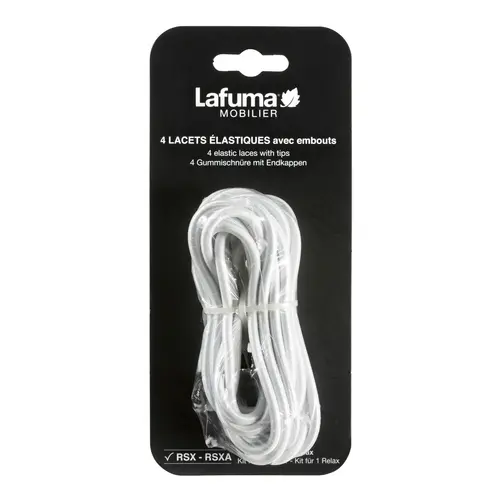 Kit de lacets avec embout pour fauteuil relax blanc