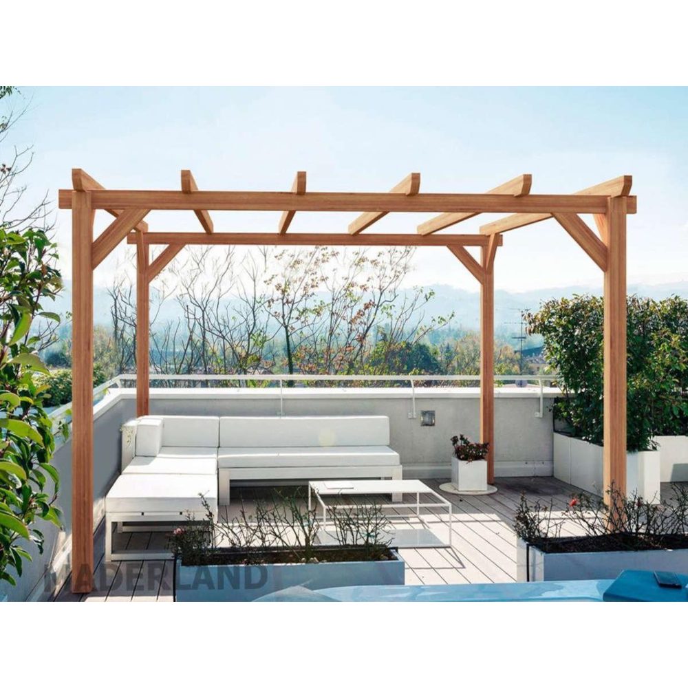 JARDIDECO Pergola en bois lamellé – 300 cm 3,5 m – YNUolGISSftg