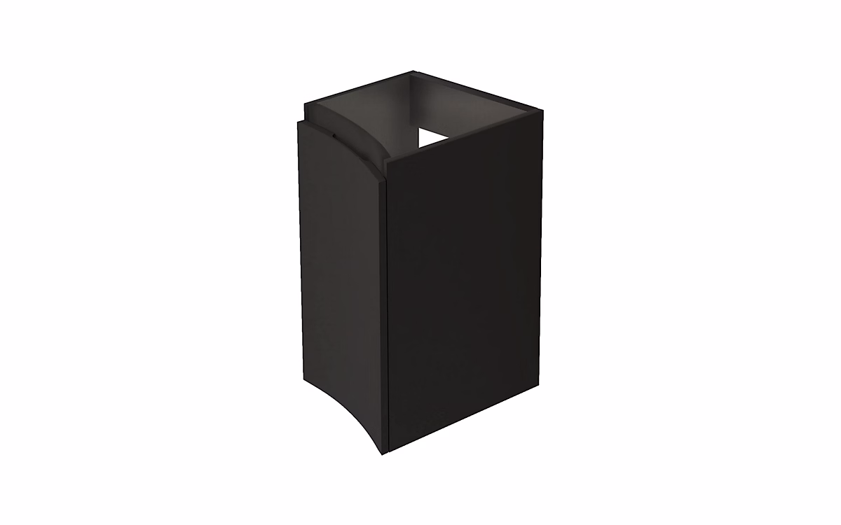 Meuble complément sous vasque l.34 cm – gris graphite mat, version gauche, Vague
