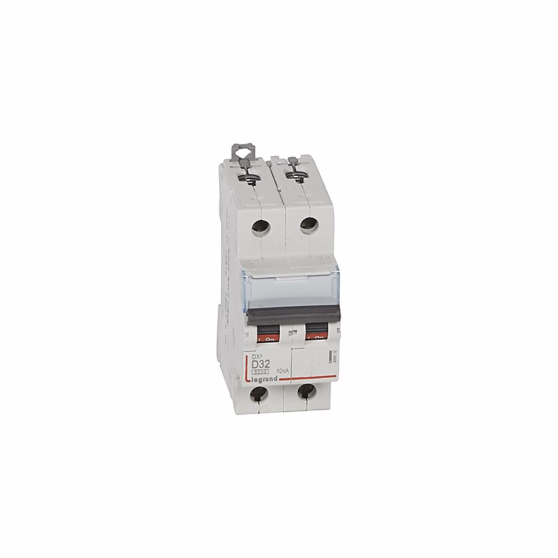 408018 Disjoncteur Bipolaire 32a | 2p Courbe D – 6/10ka – à Vis – Legrand Dx3