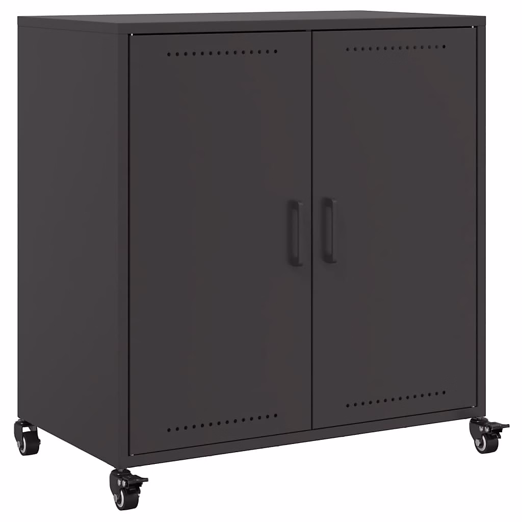 Buffet noir 68 × 39 × 72 cm acier vidaXL