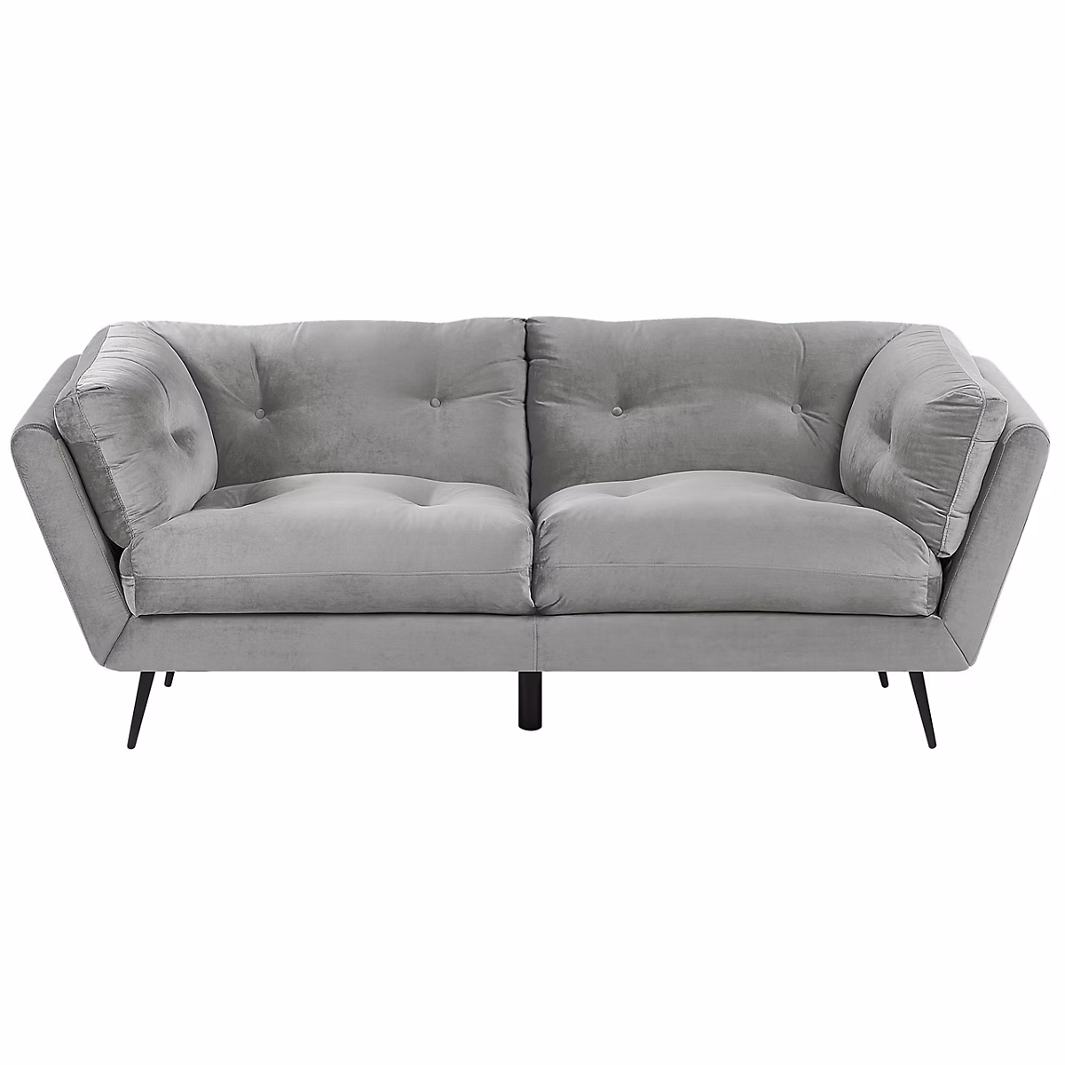 Canapé 3 places LENVIK Velours Gris – Réf. VELAGSILD3910243033