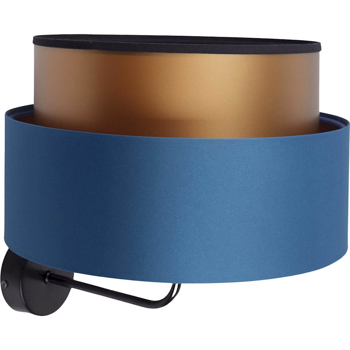 Applique murale élégante bleu nuit effet cuivre lumineux 30 × 30 × 45 cm Bleu marine satin et cuivre