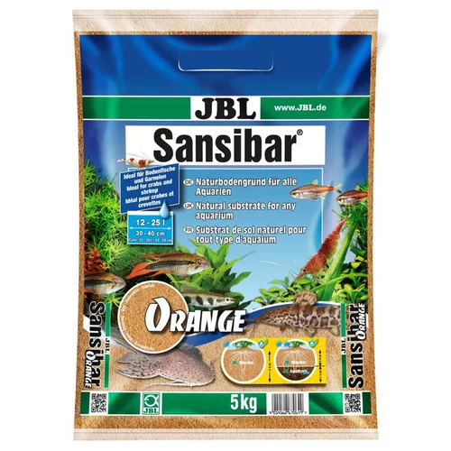 Substrat de sol fin pour aquarium coloris orange Sansibar JBL – 5 kg