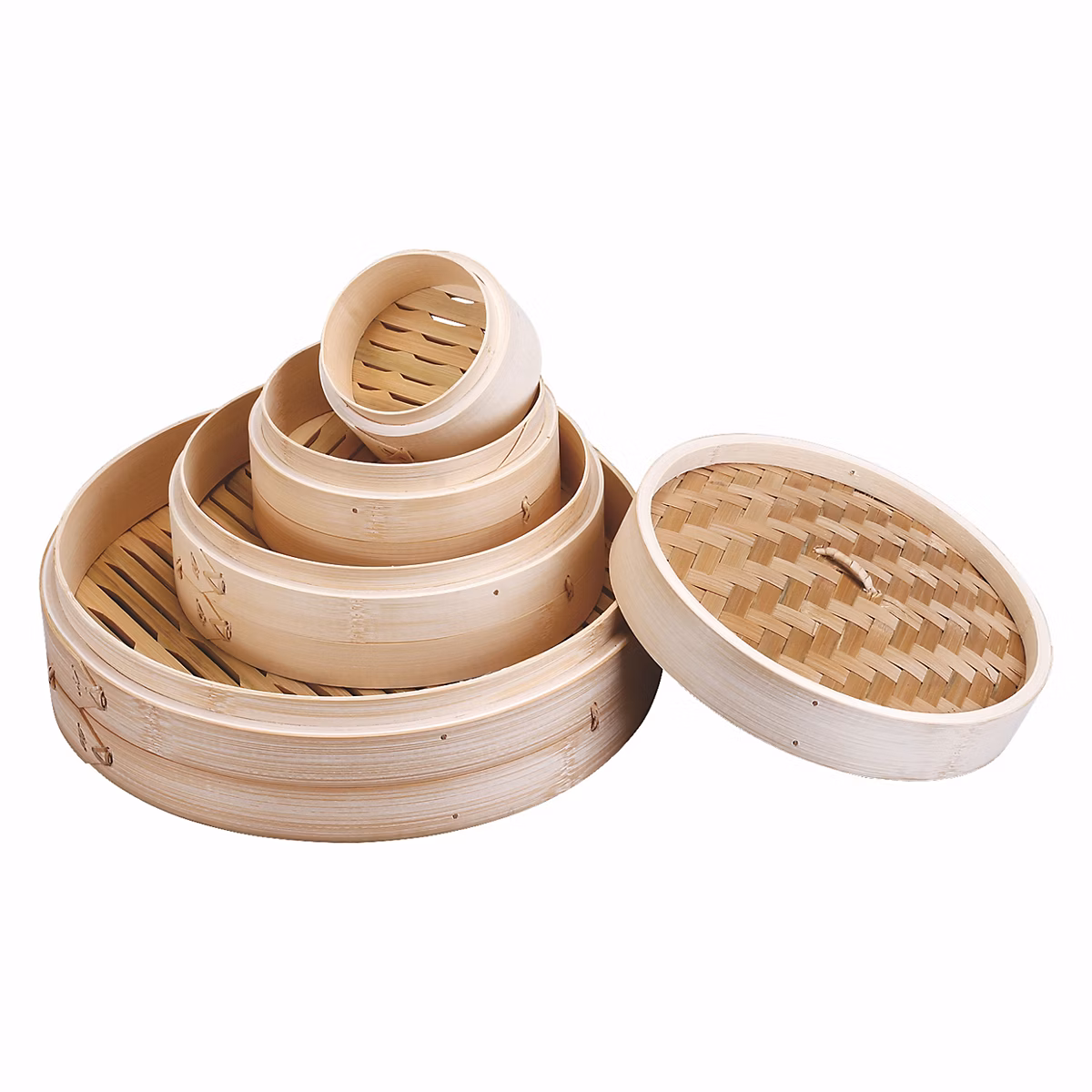 Cuit Vapeur en Bambou sans Couvercle 10 à 27 cm – Pujadas, Bois, l0.1, P0.1, h5.5, Bambou