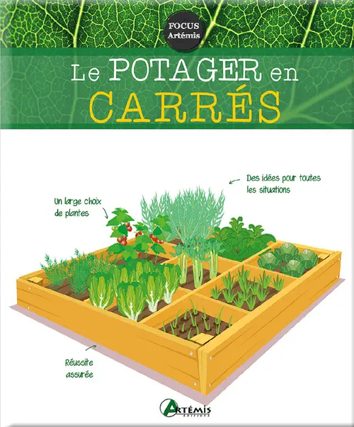 Livre "Potager en carrés" aux Éditions Artemis