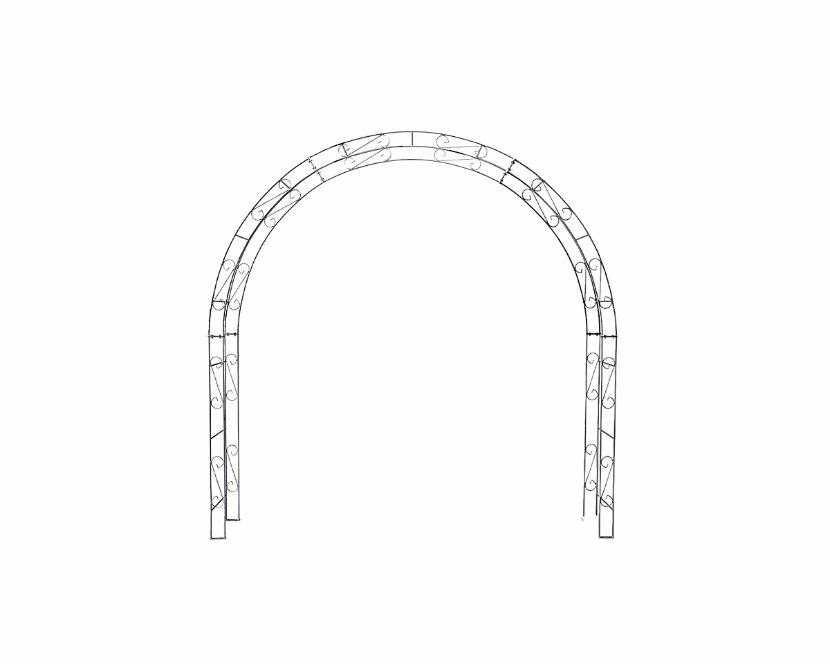 Arche de jardin ALEX sommet arrondi – 240 cm Galvanisé