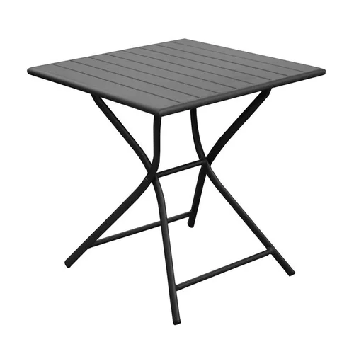 Table pliante carrée Max grise 70 x 70 x 74 cm