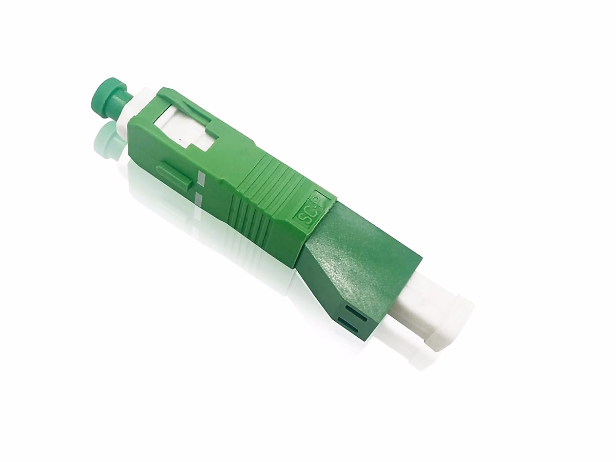 Elfcam – Adaptateur Fibre Optique Monomode Simplex LC/APC Femelle à SC/APC Mâle, Lot de 1