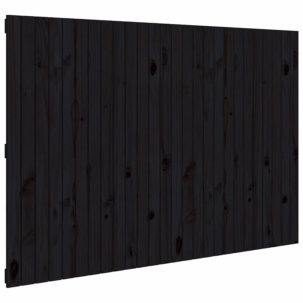 824962 vidaXL Tête de lit murale Noir 166 × 3 × 110 cm Bois massif de pin