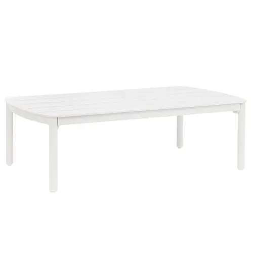 Table basse crème en aluminium Bizzotto Fenix - 115 x 68,5 x 35 cm