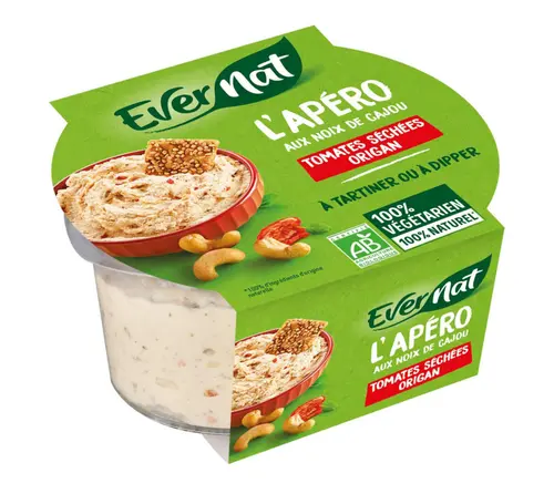 L’Apéro végétal bio à tartiner tomates origan Evernat – 140 g