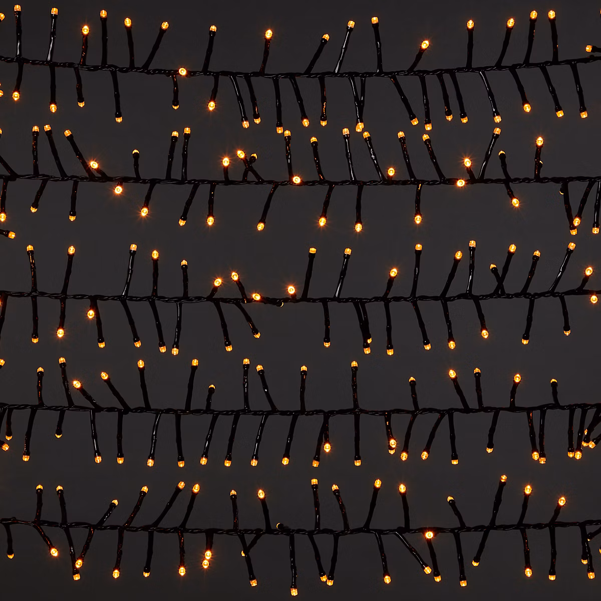 Guirlande lumineuse LED intérieure et extérieure blanc chaud câble vert 8 fonctions 37 – 5 m