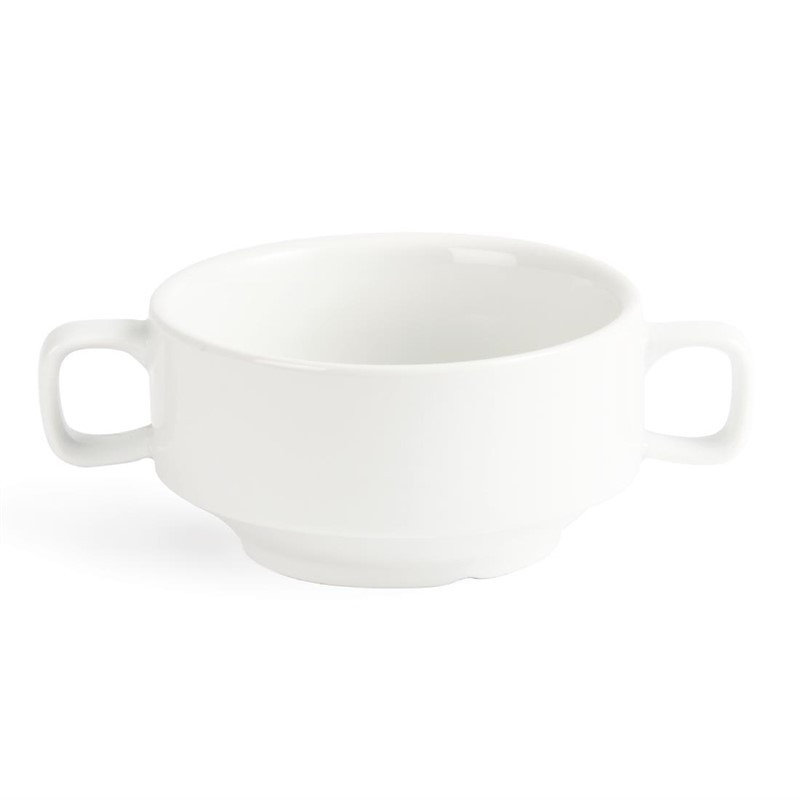 Bol à Soupe avec Anses Blancs 115mm – Boite de 6, Olympia