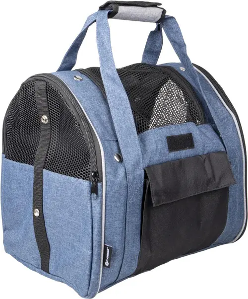 Sac à dos de transport pour animal de compagnie coloris bleu Lene - 36 x 32 x 32 cm