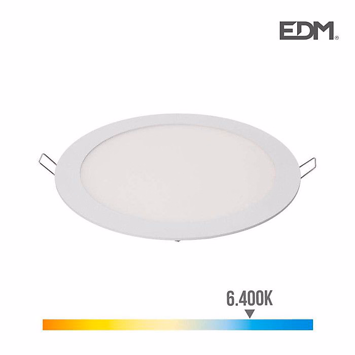 Spot – Downlight LED encastrable rond 20W 6400K 1500lm blanc Lumeco 31565